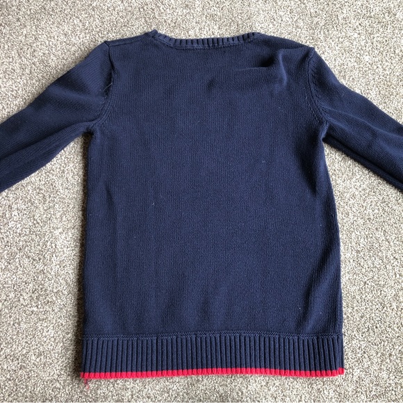 TOMMY HILFIGER MAVY KNITTED BIG LOGO SWEATER SIZE MEDIUM - Picture 6 of 8